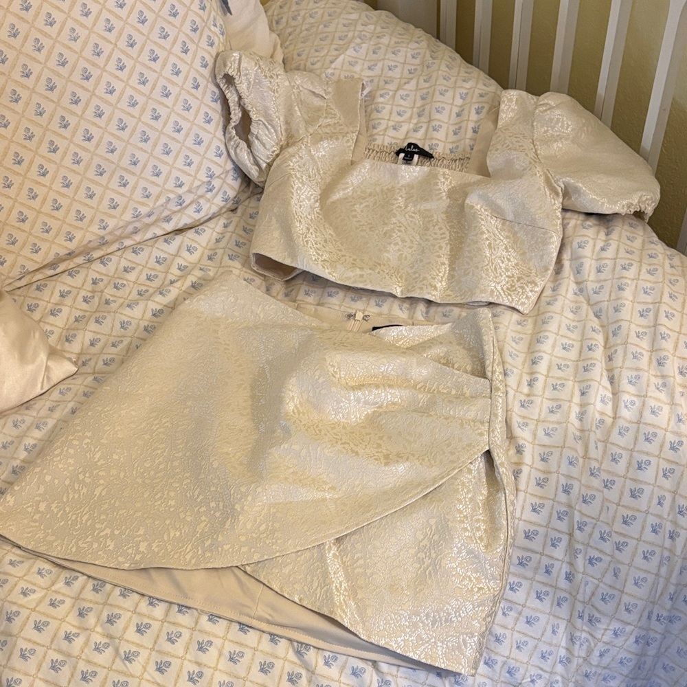 Lulu's Cream Textured Two-Piece Set
